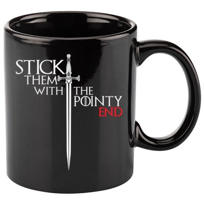 Stick Them With The Pointy End 11oz C Handle Ceramic Mug
