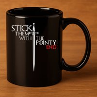 Stick Them With The Pointy End 11oz C Handle Ceramic Mug