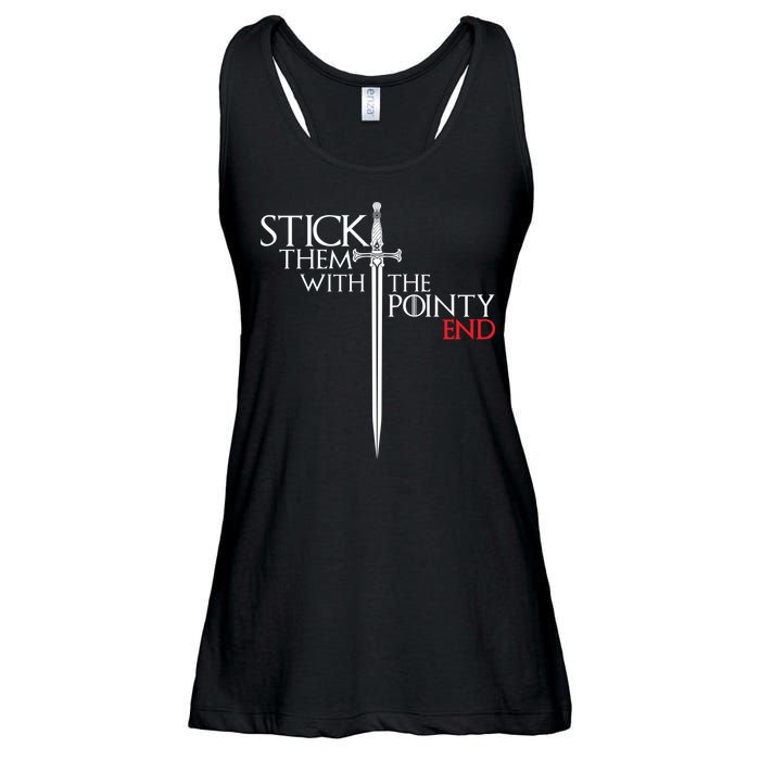 Stick Them With The Pointy End Ladies Essential Flowy Tank