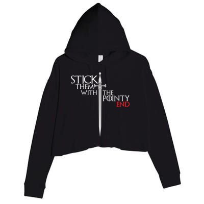 Stick Them With The Pointy End Crop Fleece Hoodie