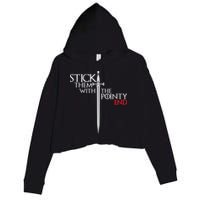 Stick Them With The Pointy End Crop Fleece Hoodie