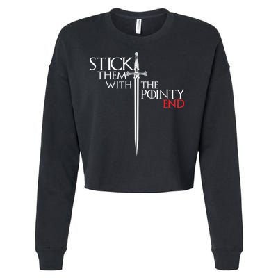 Stick Them With The Pointy End Cropped Pullover Crew