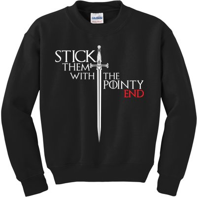Stick Them With The Pointy End Kids Sweatshirt