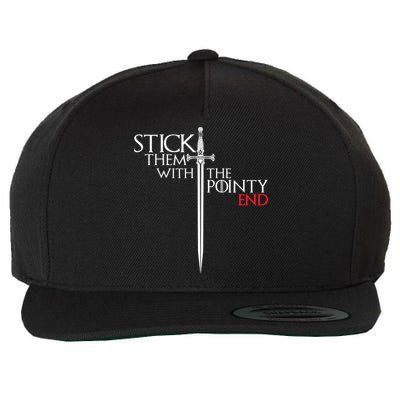 Stick Them With The Pointy End Wool Snapback Cap