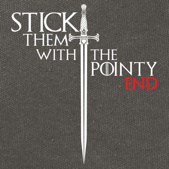 Stick Them With The Pointy End Cotton Canvas Backpack