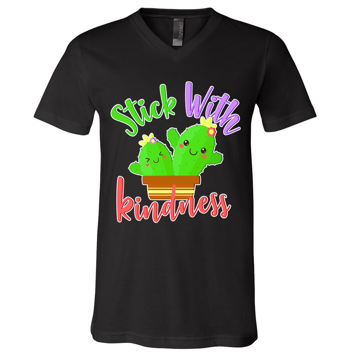 Stick With Kindness V-Neck T-Shirt