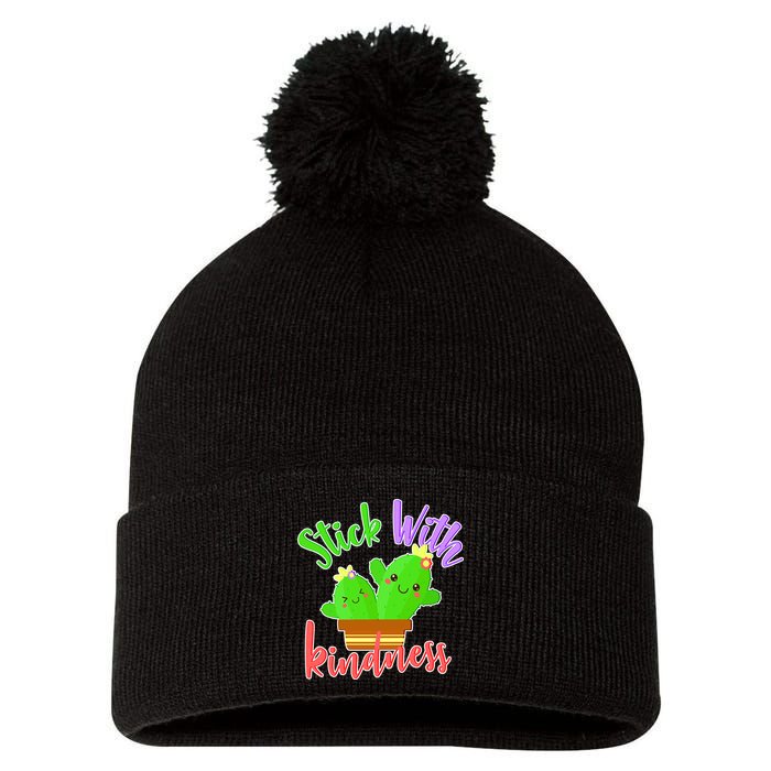 Stick With Kindness Pom Pom 12in Knit Beanie