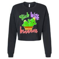 Stick With Kindness Cropped Pullover Crew