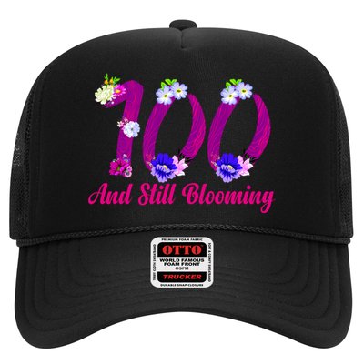 Still Blooming 100th Birthday Flowers Trucker Hat