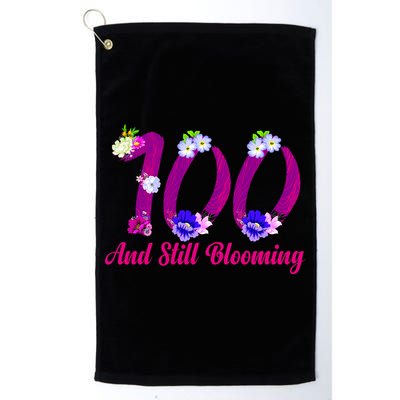 Still Blooming 100th Birthday Flowers Golf Towel