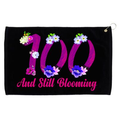 Still Blooming 100th Birthday Flowers Grommeted Golf Towel