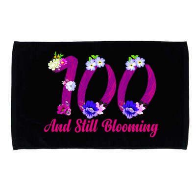 Still Blooming 100th Birthday Flowers Microfiber Hand Towel