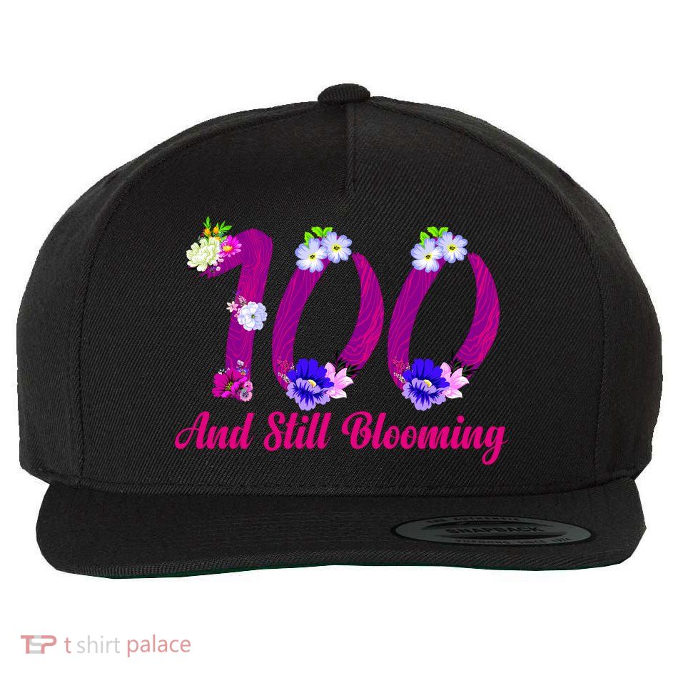 Still Blooming 100th Birthday Flowers Wool Snapback Cap