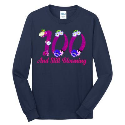 Still Blooming 100th Birthday Flowers Tall Long Sleeve T-Shirt