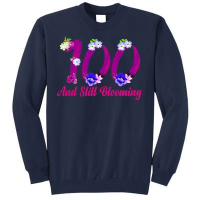 Still Blooming 100th Birthday Flowers Tall Sweatshirt