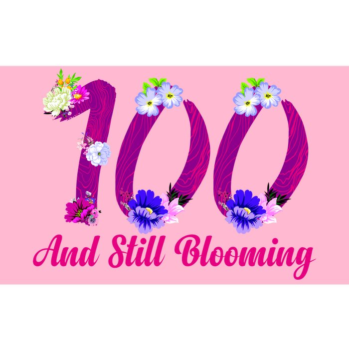 Still Blooming 100th Birthday Flowers Bumper Sticker