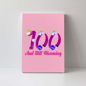 Still Blooming 100th Birthday Flowers Canvas