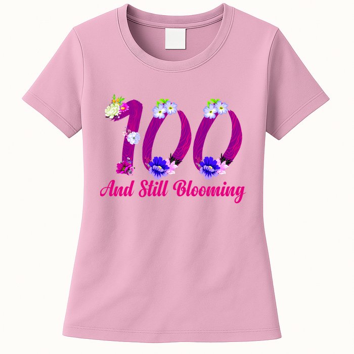 Still Blooming 100th Birthday Flowers Women's T-Shirt