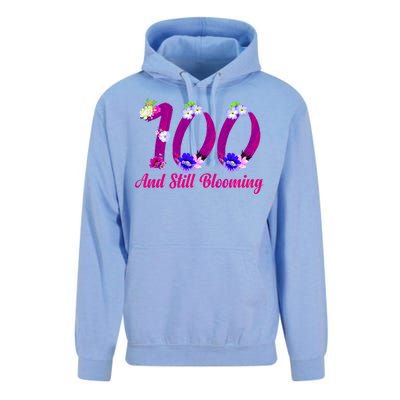 Still Blooming 100th Birthday Flowers Unisex Surf Hoodie