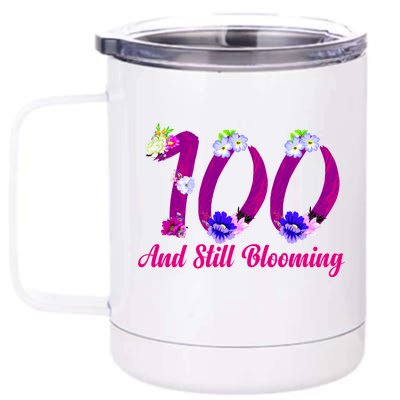 Still Blooming 100th Birthday Flowers 12 oz Stainless Steel Tumbler Cup