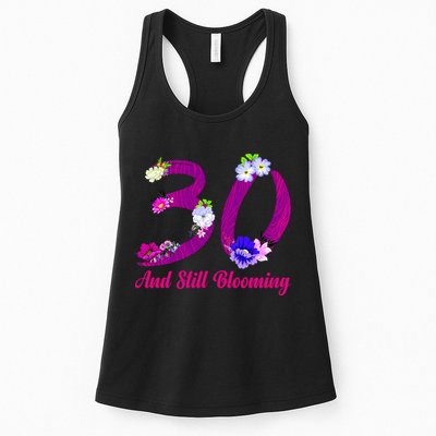 Still Blooming 30th Birthday Flowers Womens Tank Top