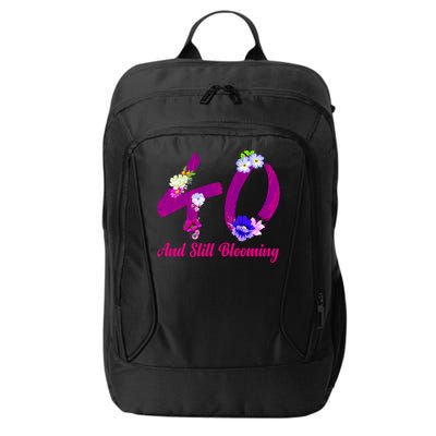 Still Blooming 40th Birthday Flowers City Backpack