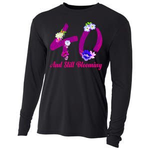 Still Blooming 40th Birthday Flowers Cooling Performance Long Sleeve Crew