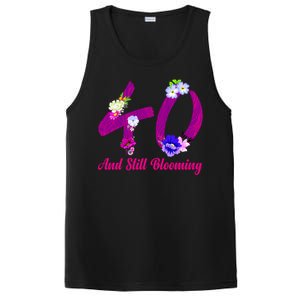 Still Blooming 40th Birthday Flowers PosiCharge Competitor Tank