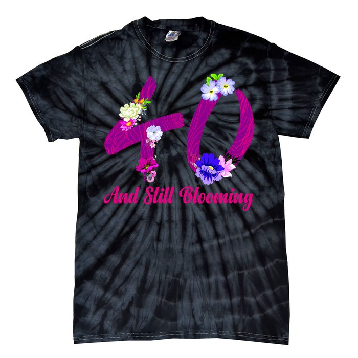 Still Blooming 40th Birthday Flowers Tie-Dye T-Shirt