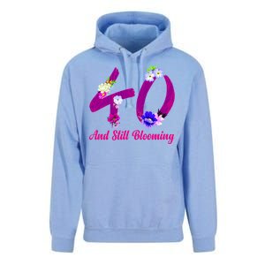 Still Blooming 40th Birthday Flowers Unisex Surf Hoodie