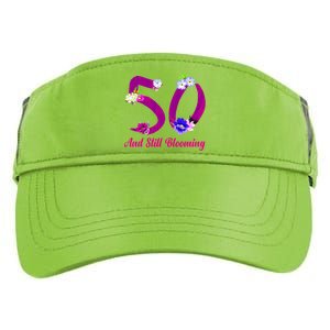 Still Blooming 50th Birthday Flowers Adult Drive Performance Visor