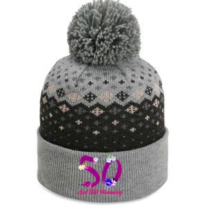 Still Blooming 50th Birthday Flowers The Baniff Cuffed Pom Beanie