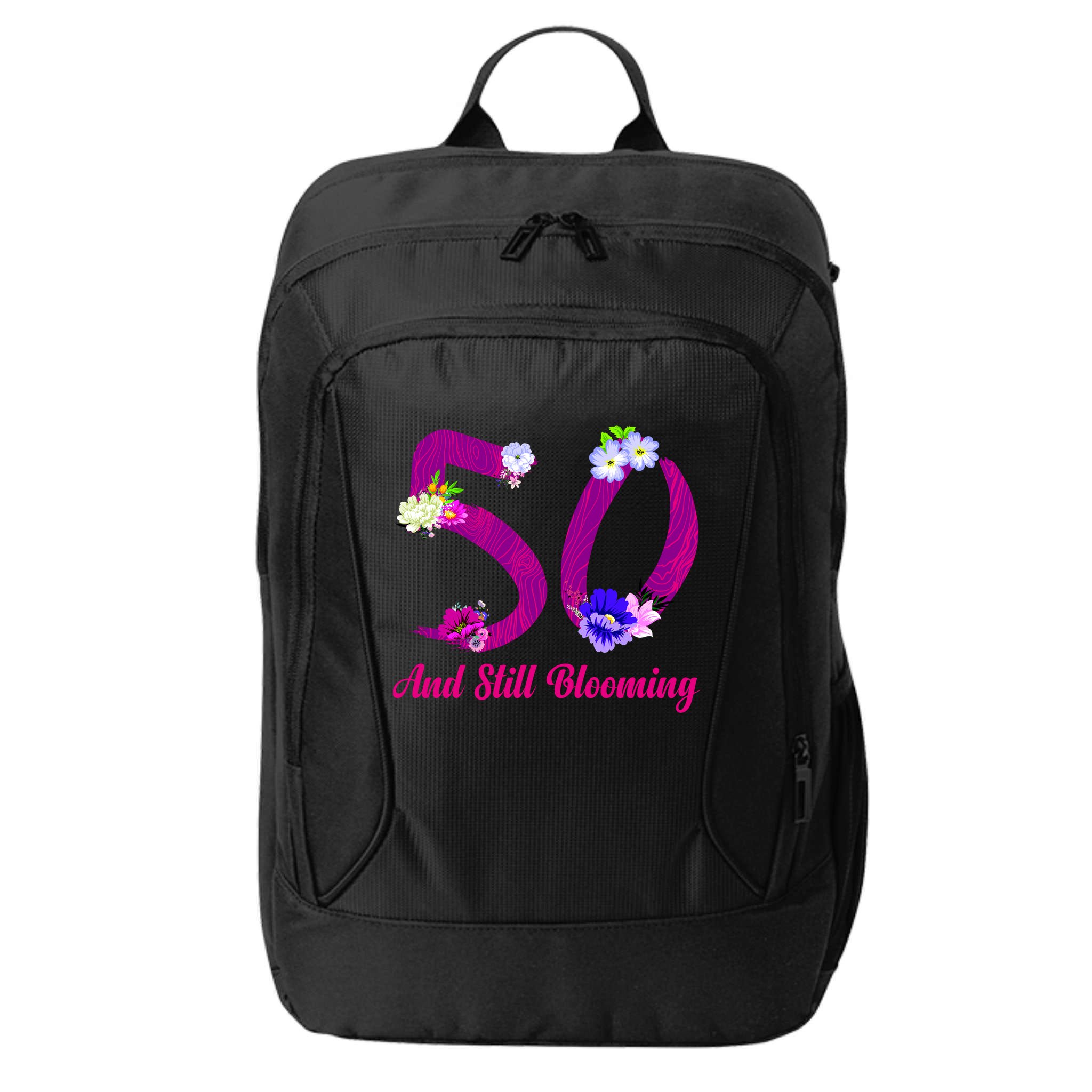 Still Blooming 50th Birthday Flowers City Backpack