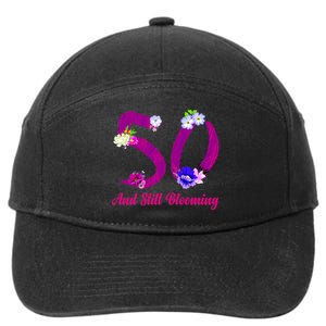 Still Blooming 50th Birthday Flowers 7-Panel Snapback Hat