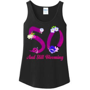 Still Blooming 50th Birthday Flowers Ladies Essential Tank