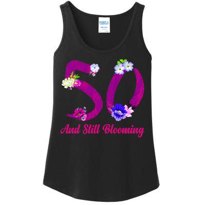 Still Blooming 50th Birthday Flowers Ladies Essential Tank