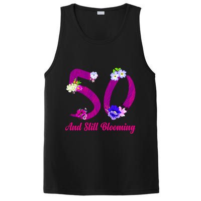 Still Blooming 50th Birthday Flowers PosiCharge Competitor Tank
