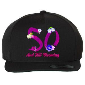 Still Blooming 50th Birthday Flowers Wool Snapback Cap