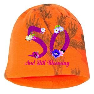 Still Blooming 50th Birthday Flowers Kati - Camo Knit Beanie