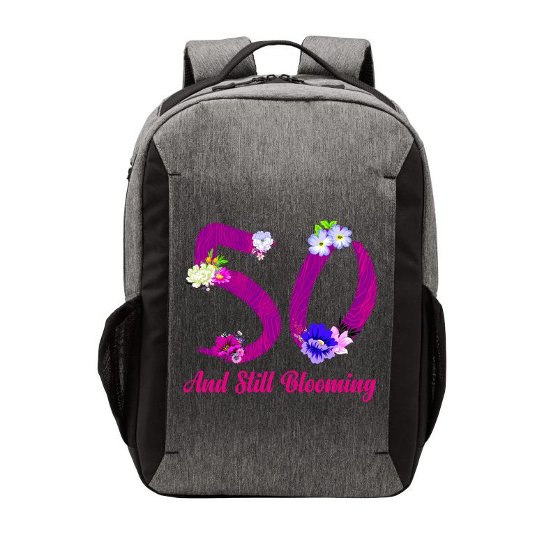 Still Blooming 50th Birthday Flowers Vector Backpack