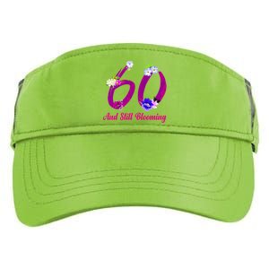 Still Blooming 60th Birthday Flowers Adult Drive Performance Visor