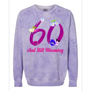 Still Blooming 60th Birthday Flowers Colorblast Crewneck Sweatshirt