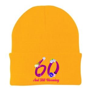 Still Blooming 60th Birthday Flowers Knit Cap Winter Beanie