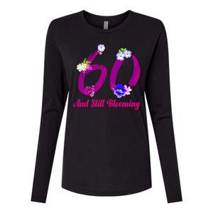 Still Blooming 60th Birthday Flowers Womens Cotton Relaxed Long Sleeve T-Shirt