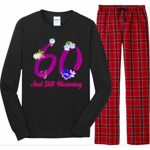 Still Blooming 60th Birthday Flowers Long Sleeve Pajama Set