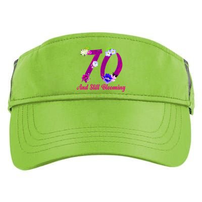 Still Blooming 70th Birthday Flowers Adult Drive Performance Visor