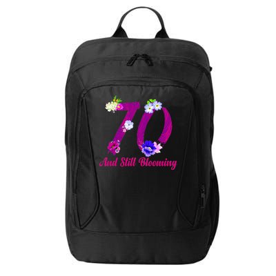 Still Blooming 70th Birthday Flowers City Backpack