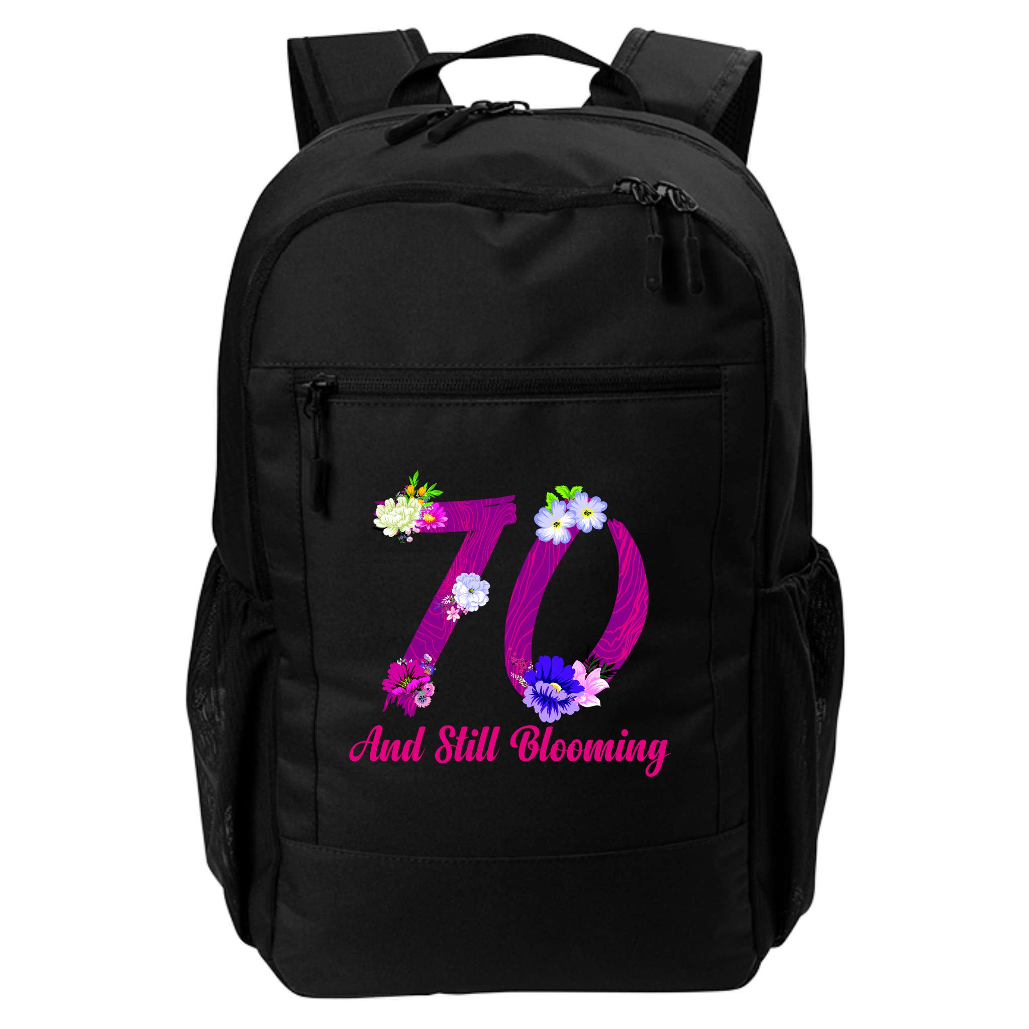Still Blooming 70th Birthday Flowers Backpack