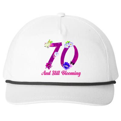 Still Blooming 70th Birthday Flowers Snapback Five-Panel Rope Hat