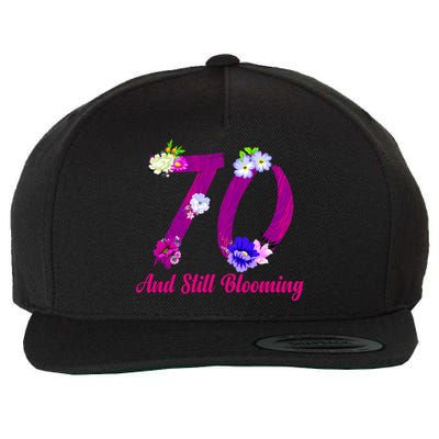 Still Blooming 70th Birthday Flowers Wool Snapback Cap